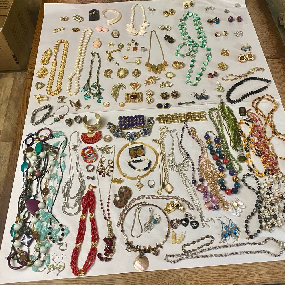 Vibrant Red and Blue Beaded Necklaces